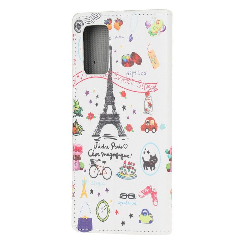 Folio Deksel Samsung Galaxy Note 20 Jeg Elsker Paris