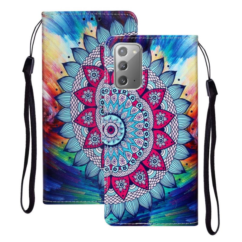 Folio Deksel Samsung Galaxy Note 20 Konge Mandala Anti-fall