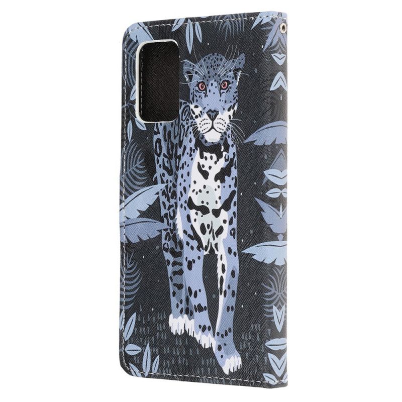 Folio Deksel Samsung Galaxy Note 20 Leopard Med Tanga