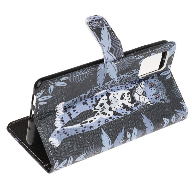 Folio Deksel Samsung Galaxy Note 20 Leopard Med Tanga