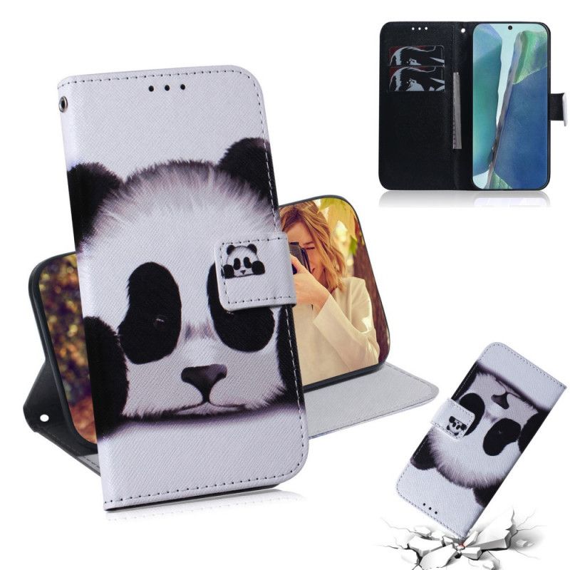 Folio Deksel Samsung Galaxy Note 20 Panda Ansikt