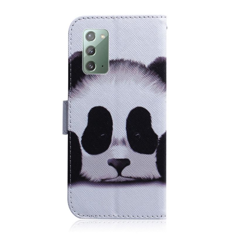 Folio Deksel Samsung Galaxy Note 20 Panda Ansikt