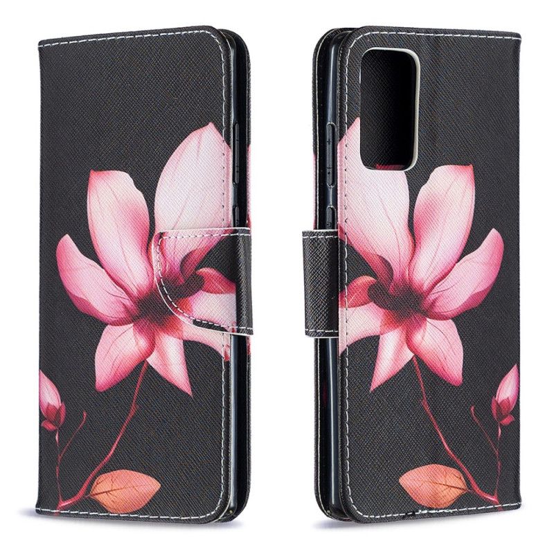 Folio Deksel Samsung Galaxy Note 20 Rosa Blomst