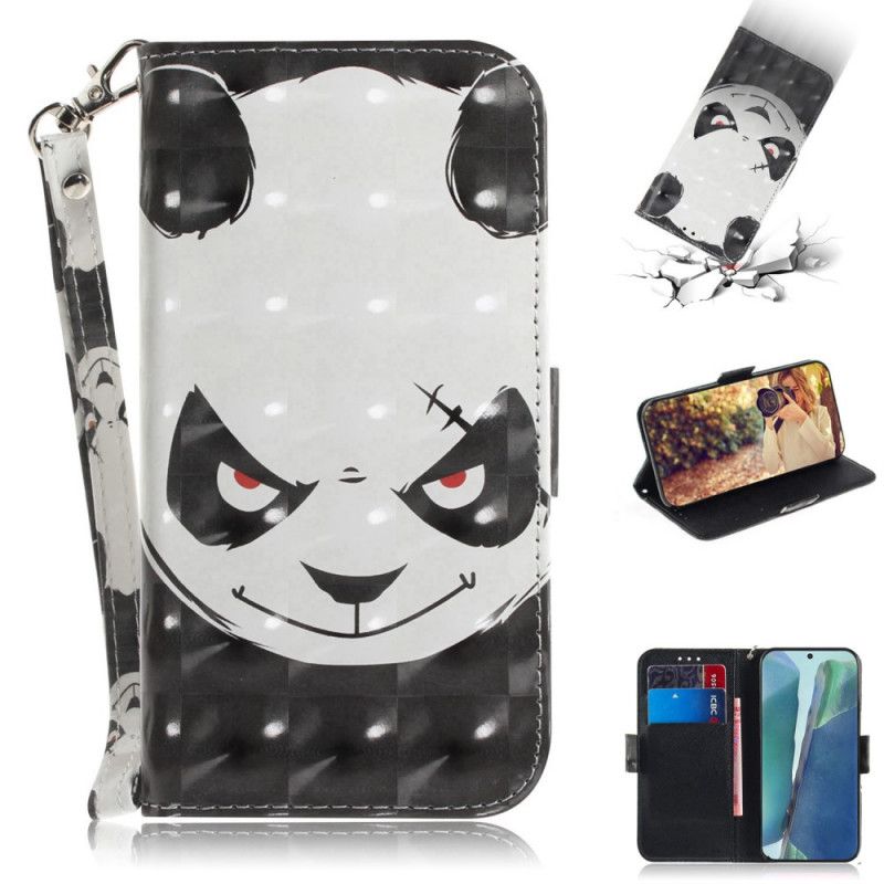 Folio Deksel Samsung Galaxy Note 20 Sint Panda Med Tanga