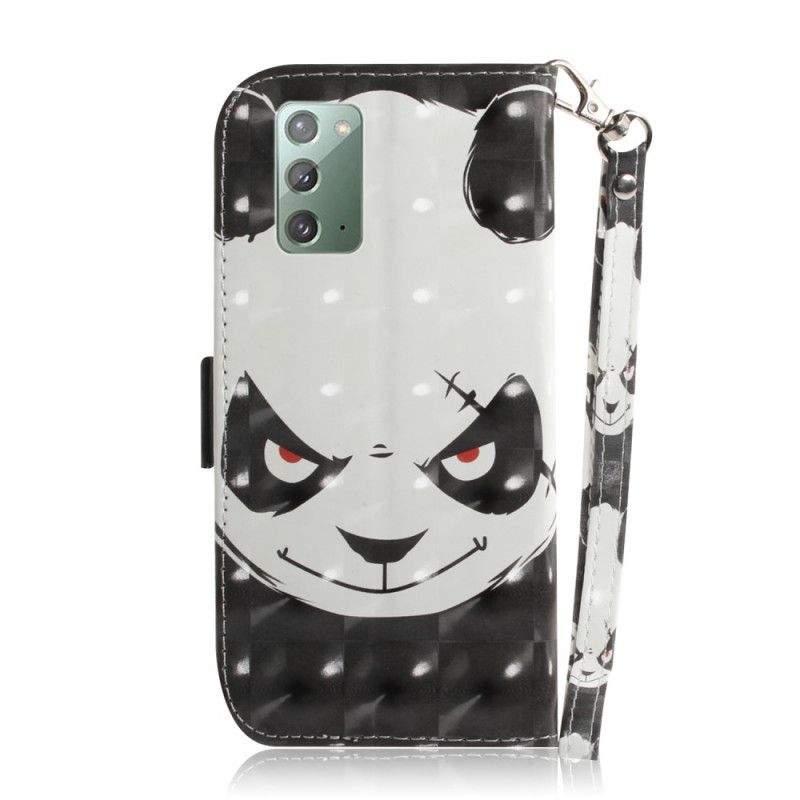 Folio Deksel Samsung Galaxy Note 20 Sint Panda Med Tanga