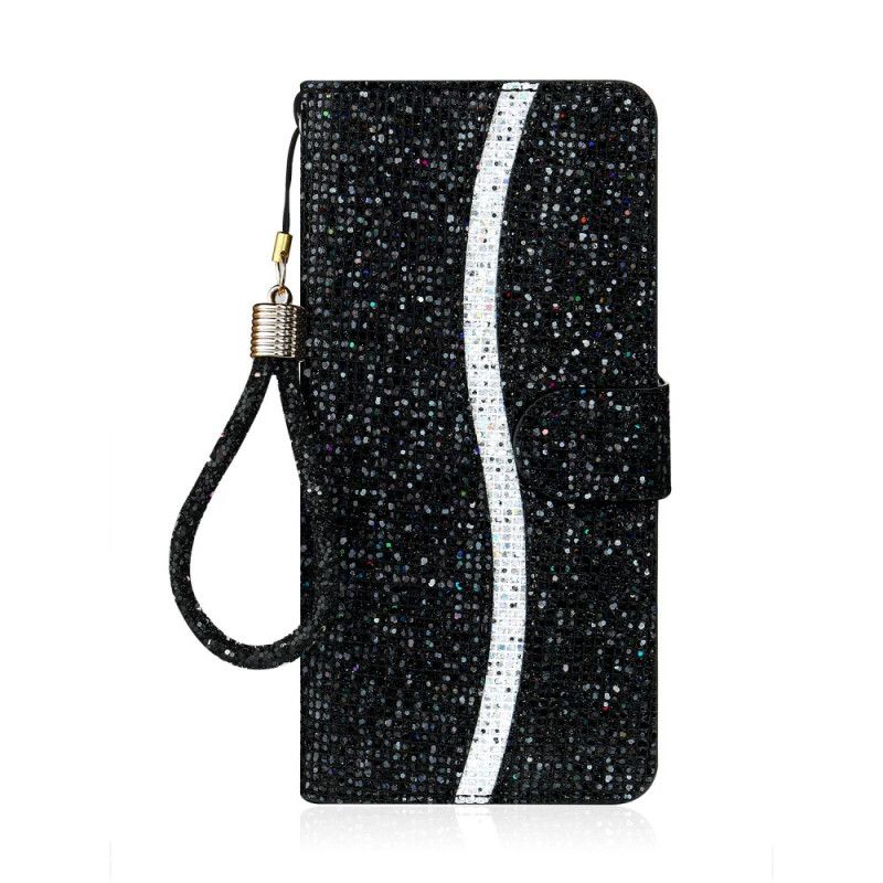 Folio Deksel Samsung Galaxy Note 20 Svart Glitter S Design