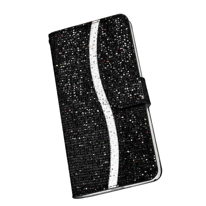 Folio Deksel Samsung Galaxy Note 20 Svart Glitter S Design