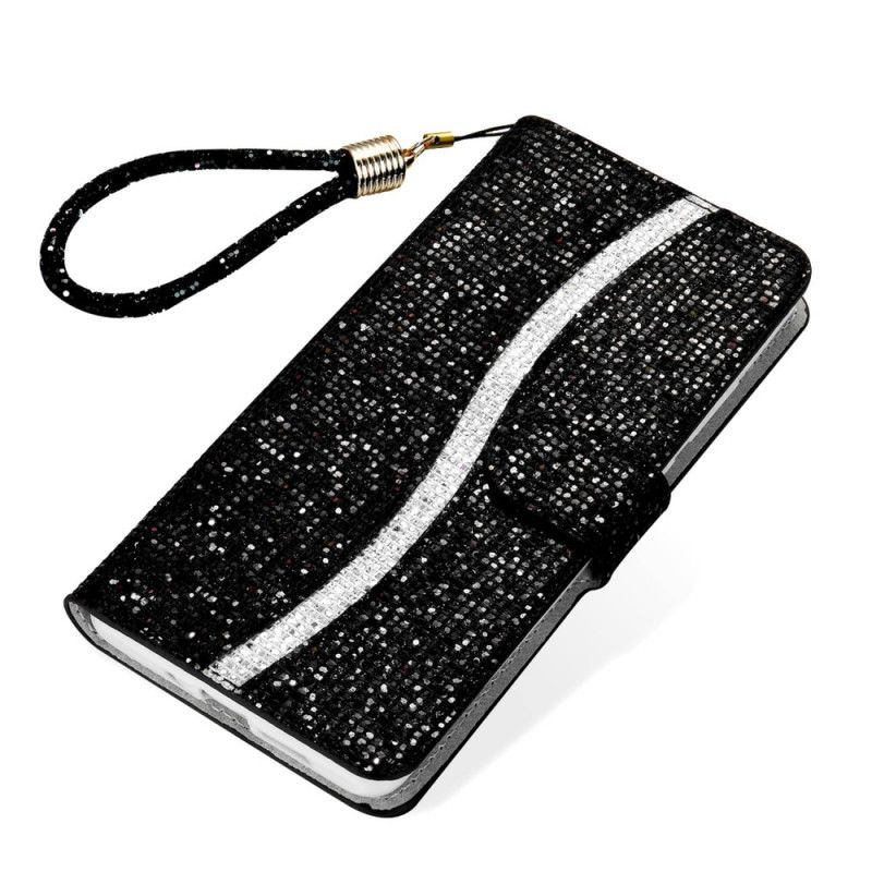 Folio Deksel Samsung Galaxy Note 20 Svart Glitter S Design