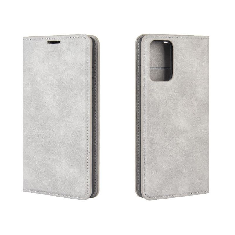 Folio Deksel Samsung Galaxy Note 20 Svart Myk Skinneffekt