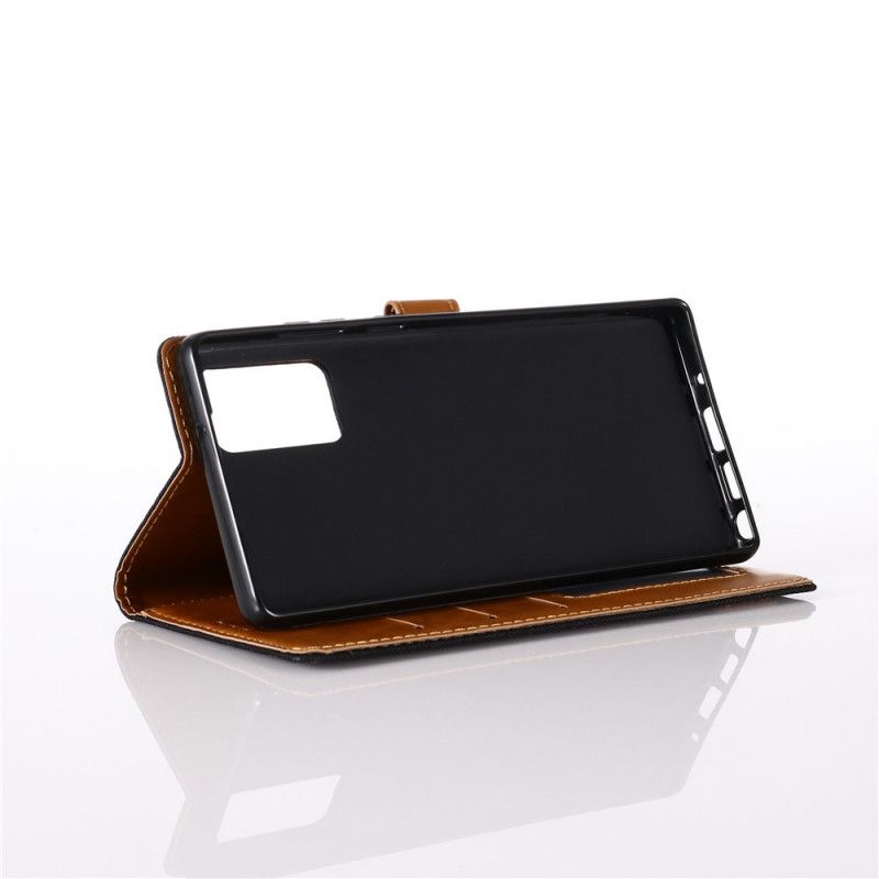 Folio Deksel Samsung Galaxy Note 20 Svart Oxford