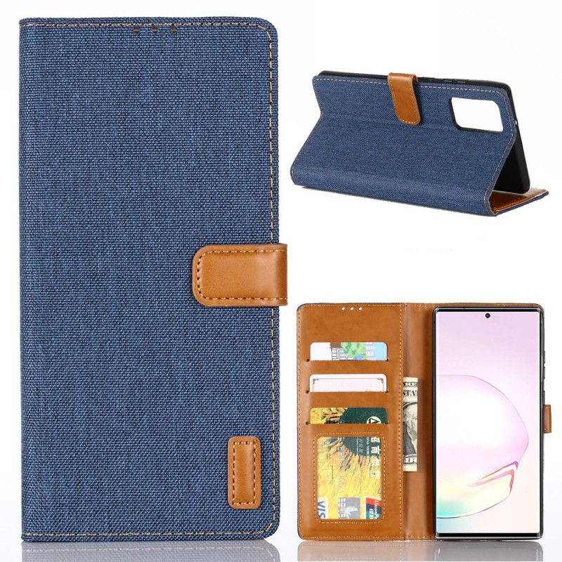 Folio Deksel Samsung Galaxy Note 20 Svart Oxford