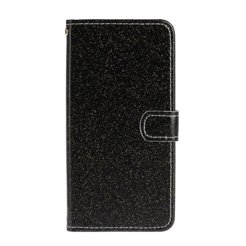 Folio Deksel Samsung Galaxy Note 20 Svart Paljetter Anti-fall