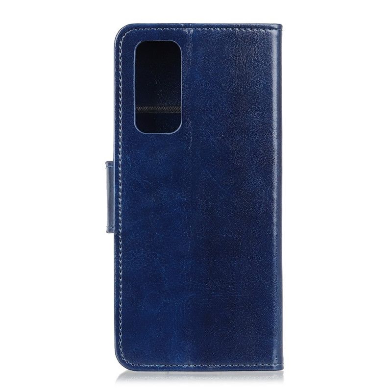 Folio Deksel Samsung Galaxy Note 20 Svart Skinnende Skinneffekt