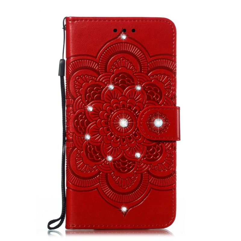 Folio Deksel for Huawei P Smart Z Svart Mandala Og Diamanter