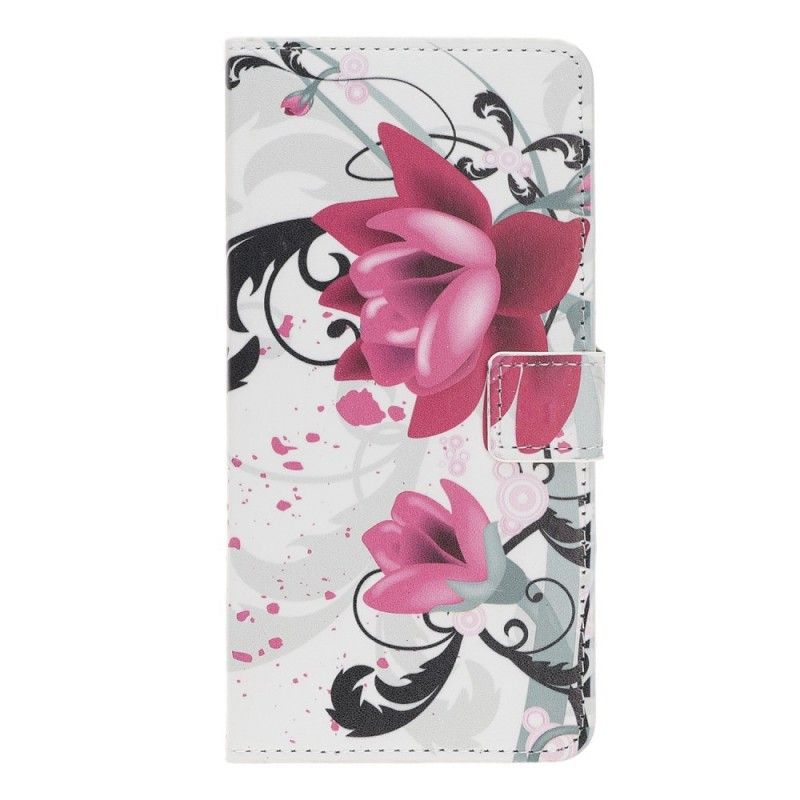Folio Deksel Huawei P Smart Z Rosa Tropiske Blomster