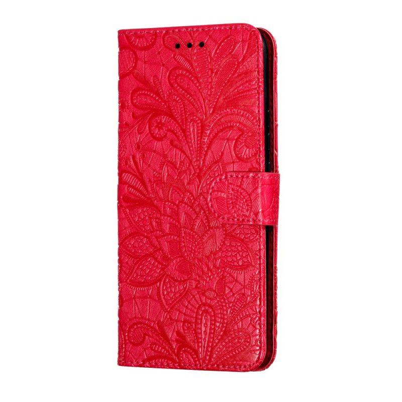 Lærdeksel Folio Deksel Huawei P Smart Z Rose Gold Tribal Thong Blomster