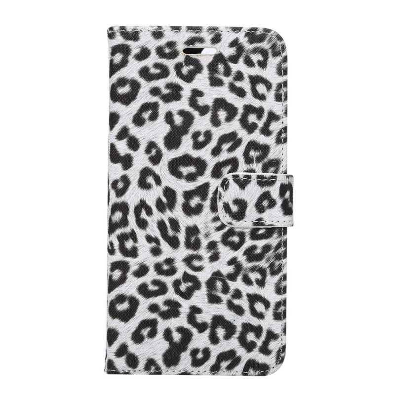 Folio Deksel iPhone 7 Plus / 8 Plus Hvit Leopard