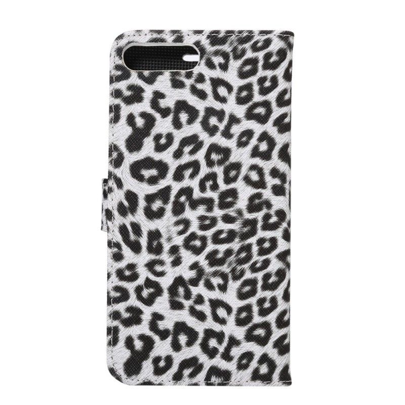 Folio Deksel iPhone 7 Plus / 8 Plus Hvit Leopard