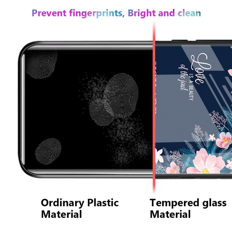 Deksel Til Huawei Pura 70 Pro Gullhjerte Herdet Glass På Svart Bakgrunn