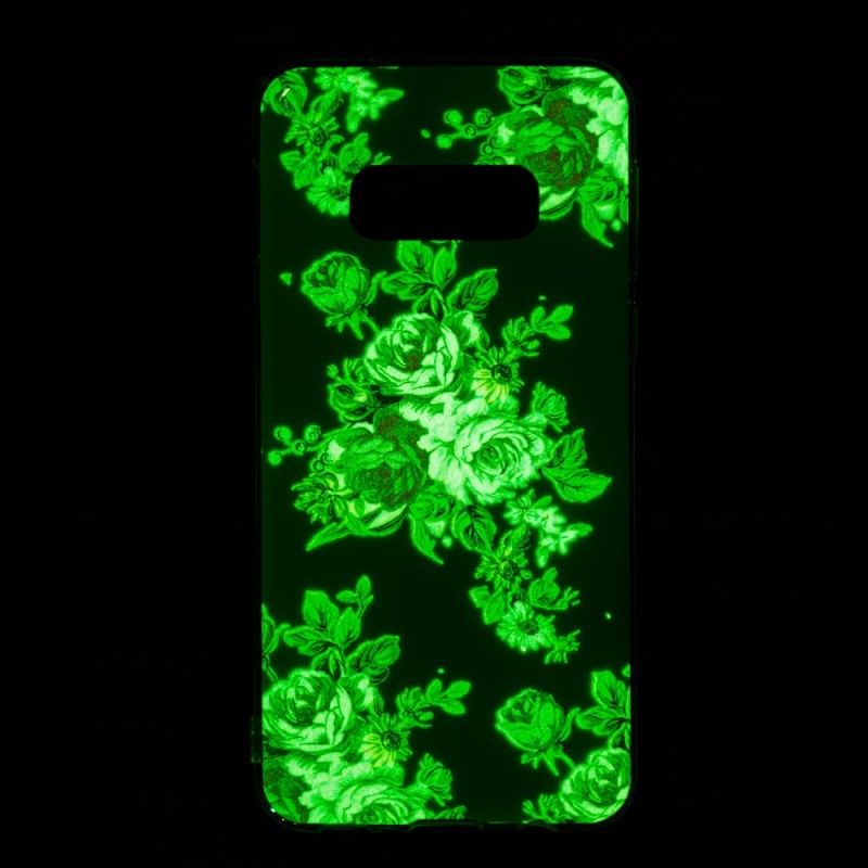 Deksel for Samsung Galaxy S10e Fluorescerende Frihetsblomster