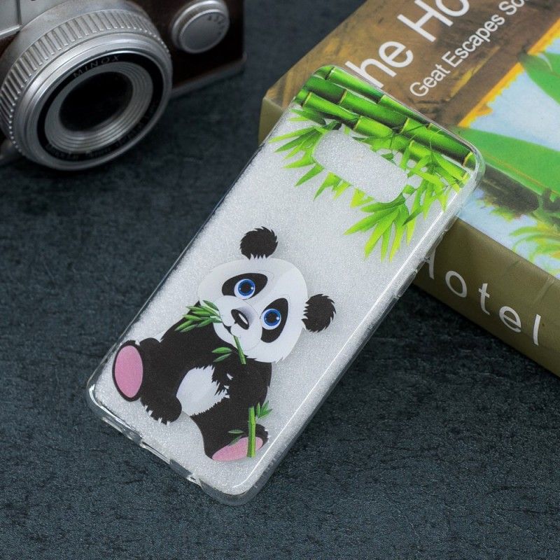 Deksel for Samsung Galaxy S10e Gjennomsiktig Panda-Spis