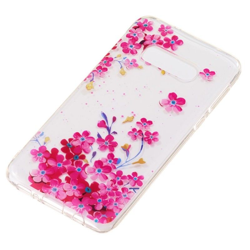 Deksel for Samsung Galaxy S10e Gule Og Magenta Blomster