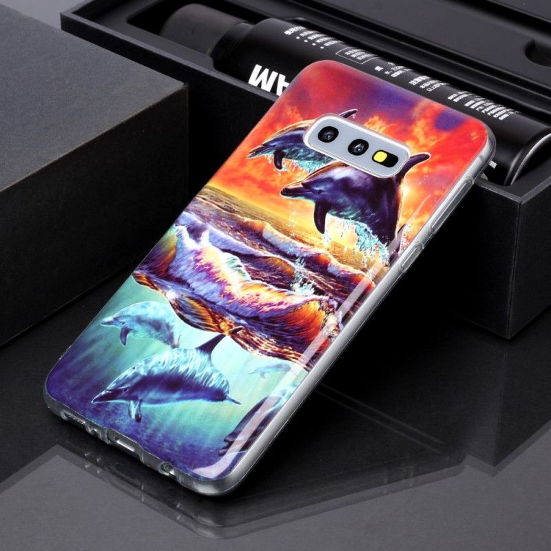 Deksel Samsung Galaxy S10e Delfiner I Naturen Anti-fall