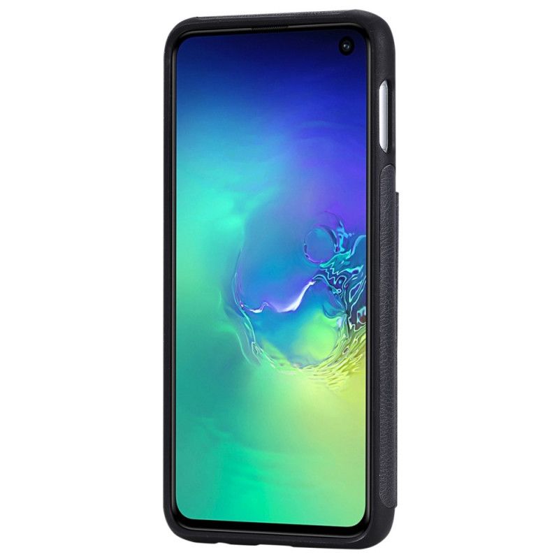 Deksel Samsung Galaxy S10e Lilla Kortholder Med Kattetrykk