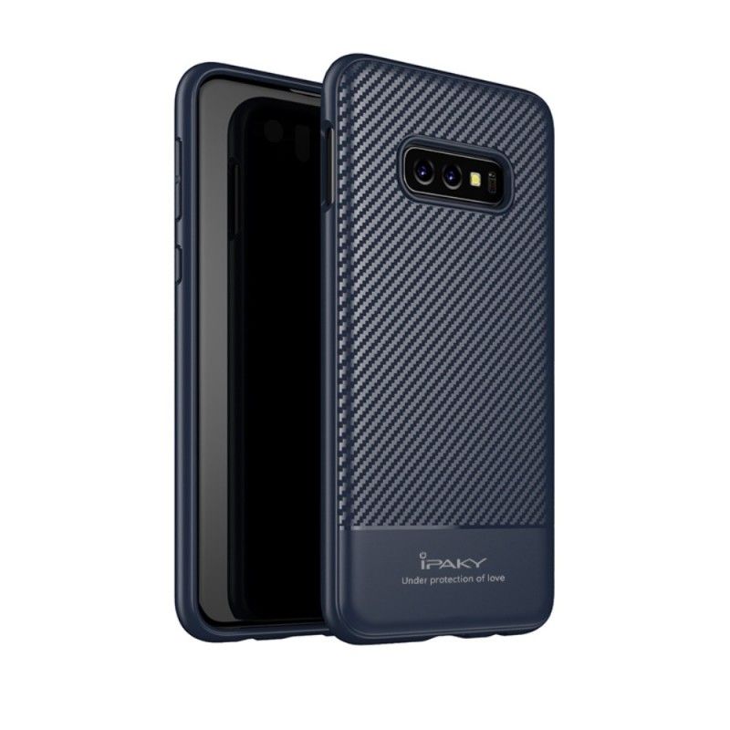 Deksel Samsung Galaxy S10e Svart Ipaky Karbonfiber