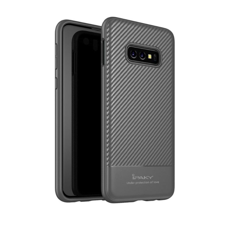 Deksel Samsung Galaxy S10e Svart Ipaky Karbonfiber