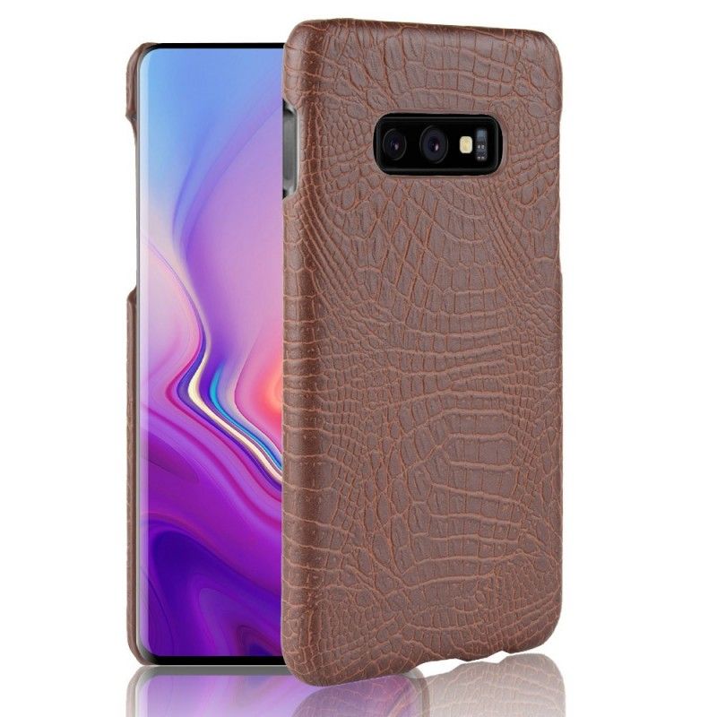 Deksel Samsung Galaxy S10e Svart Krokodillehudeffekt