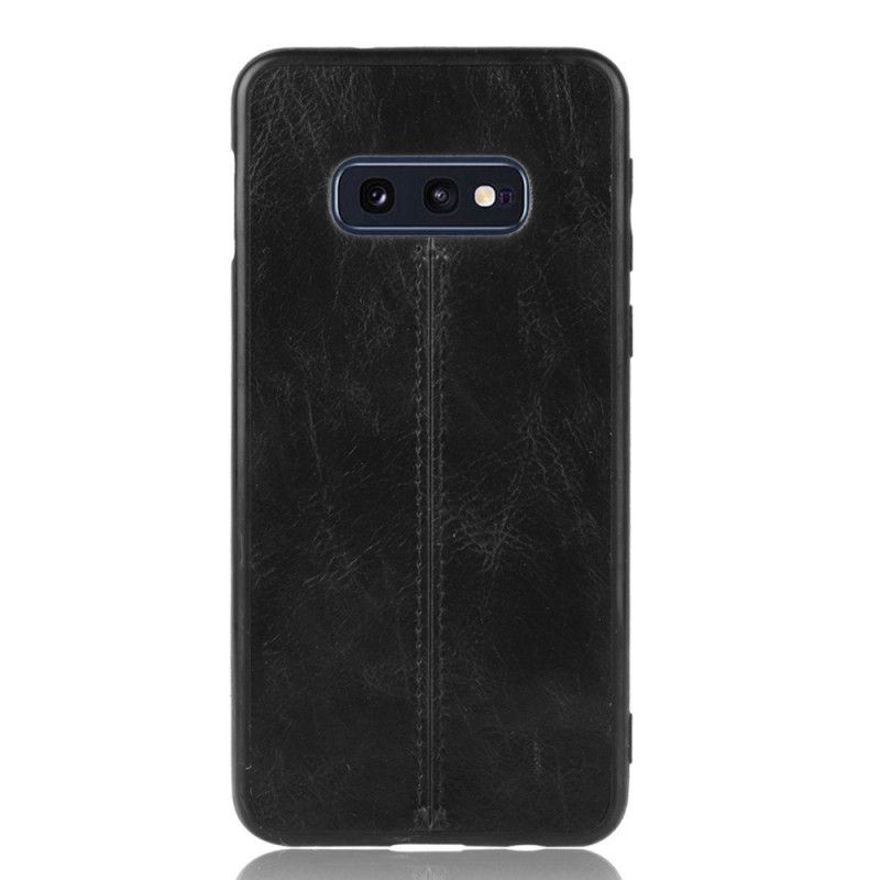 Deksel Samsung Galaxy S10e Svart Sydd Skinneffekt Anti-fall