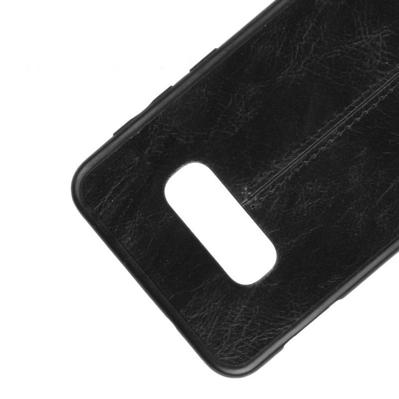 Deksel Samsung Galaxy S10e Svart Sydd Skinneffekt Anti-fall