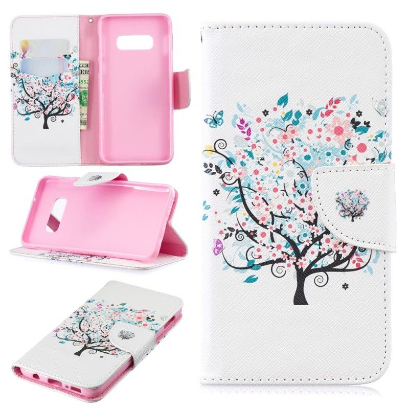 Folio Deksel for Samsung Galaxy S10e Blomstret Tre