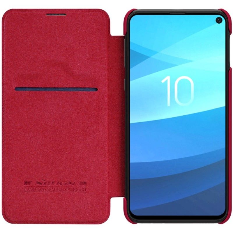 Folio Deksel Samsung Galaxy S10e Hvit Mobildeksel Nillkin Qin-Serien