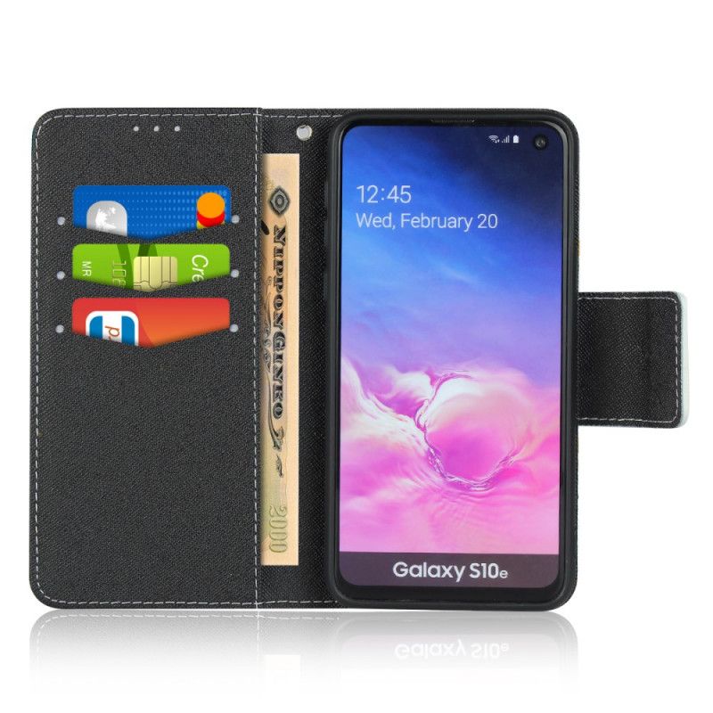 Folio Deksel Samsung Galaxy S10e Magenta Stropper Anti-fall