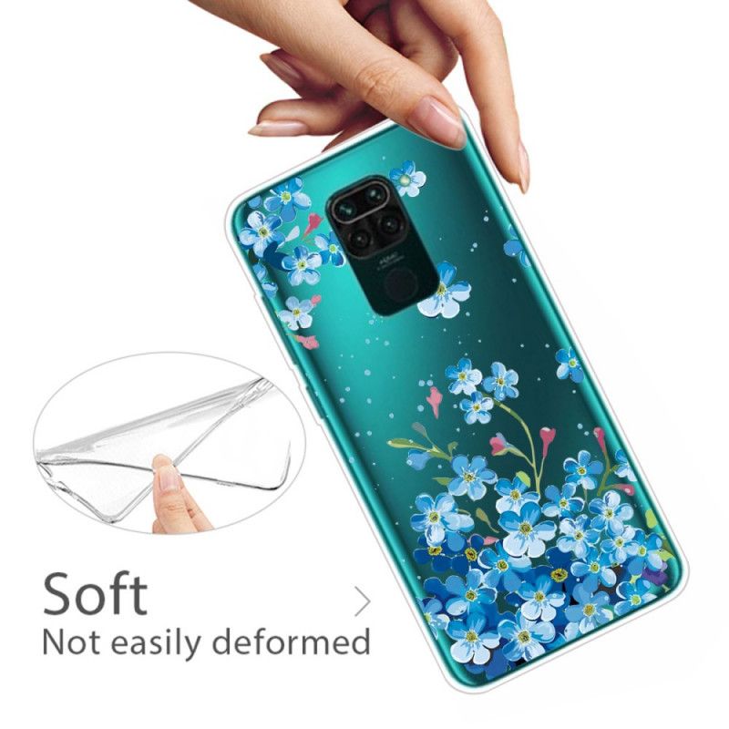 Deksel Xiaomi Redmi Note 9 Bukett Med Blå Blomster