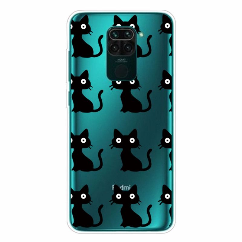 Deksel Xiaomi Redmi Note 9 Flere Svarte Katter