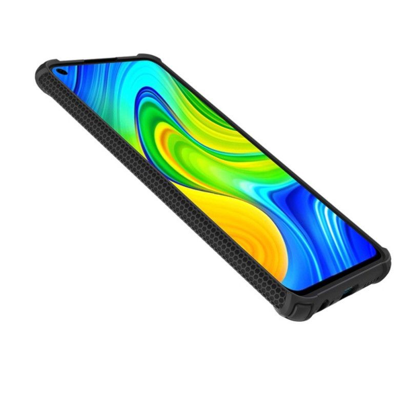 Deksel Xiaomi Redmi Note 9 Svart Kriger Med Ring Anti-fall