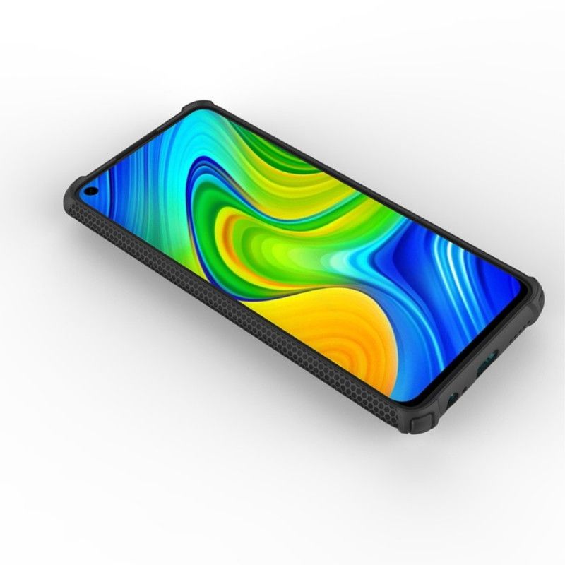 Deksel Xiaomi Redmi Note 9 Svart Kriger Med Ring Anti-fall