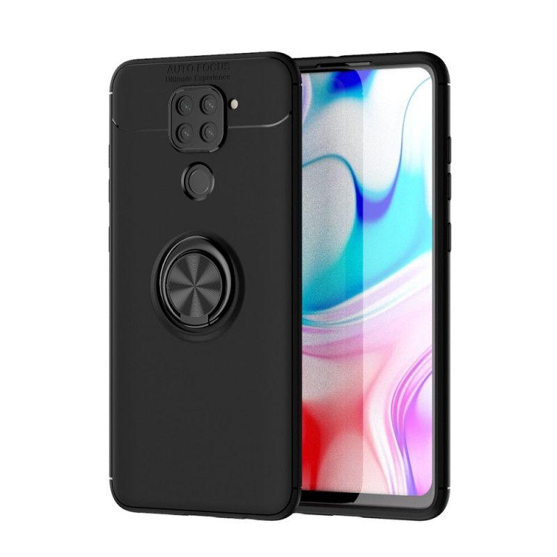 Deksel Xiaomi Redmi Note 9 Svart Roterende Ring Beskyttelse