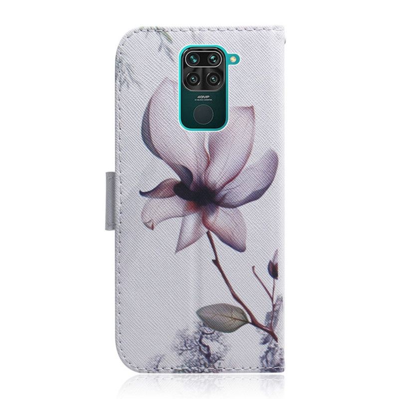 Folio Deksel for Xiaomi Redmi Note 9 Gammel Roseblomst