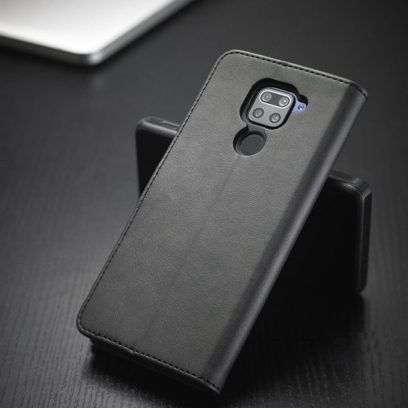 Folio Deksel for Xiaomi Redmi Note 9 Svart Lc.Imeeke Skinneffekt