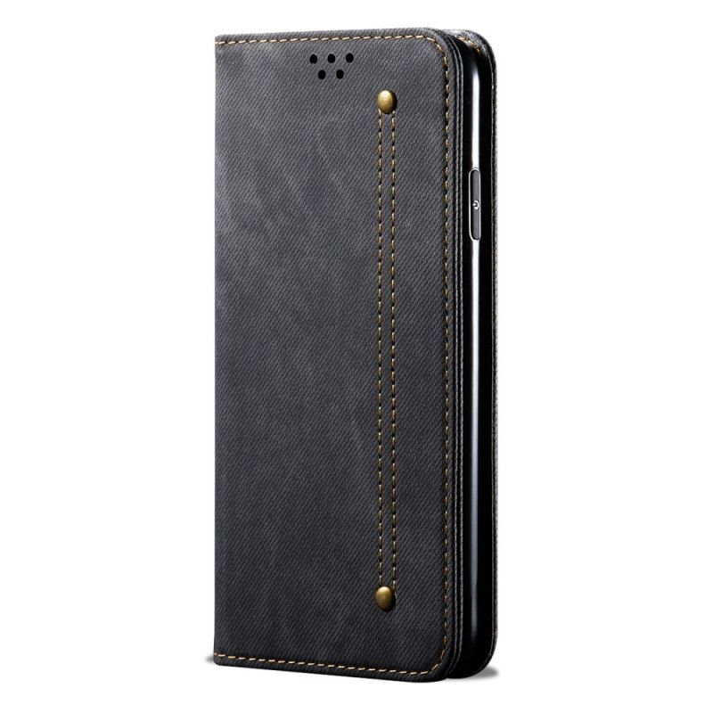 Folio Deksel Xiaomi Redmi Note 9 Svart Jeansstoff