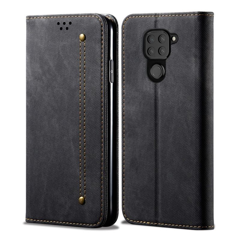 Folio Deksel Xiaomi Redmi Note 9 Svart Jeansstoff