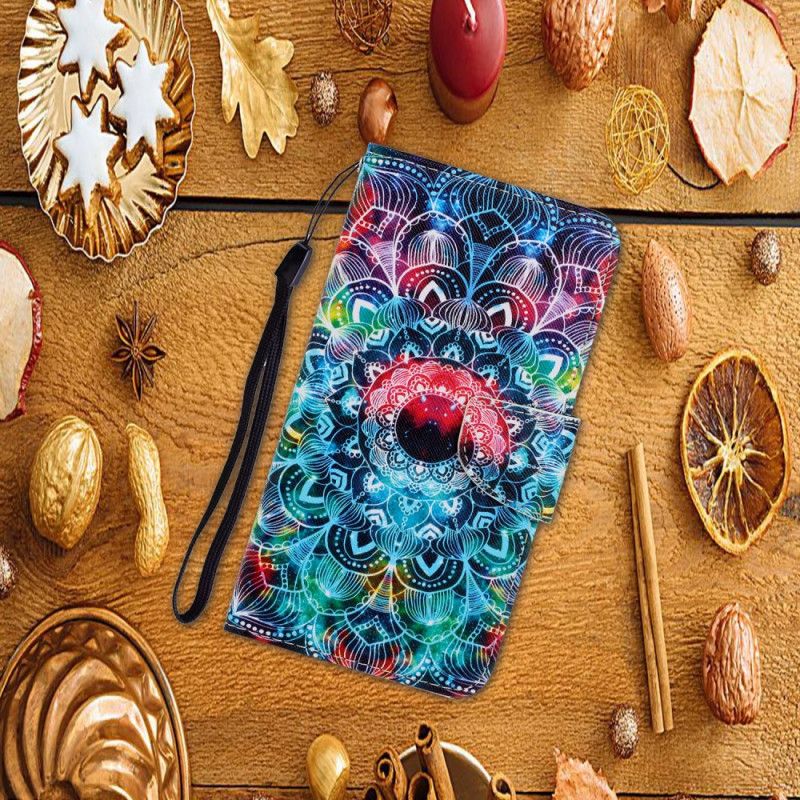 Lærdeksel Folio Deksel Xiaomi Redmi Note 9 Prangende Tanga Mandala