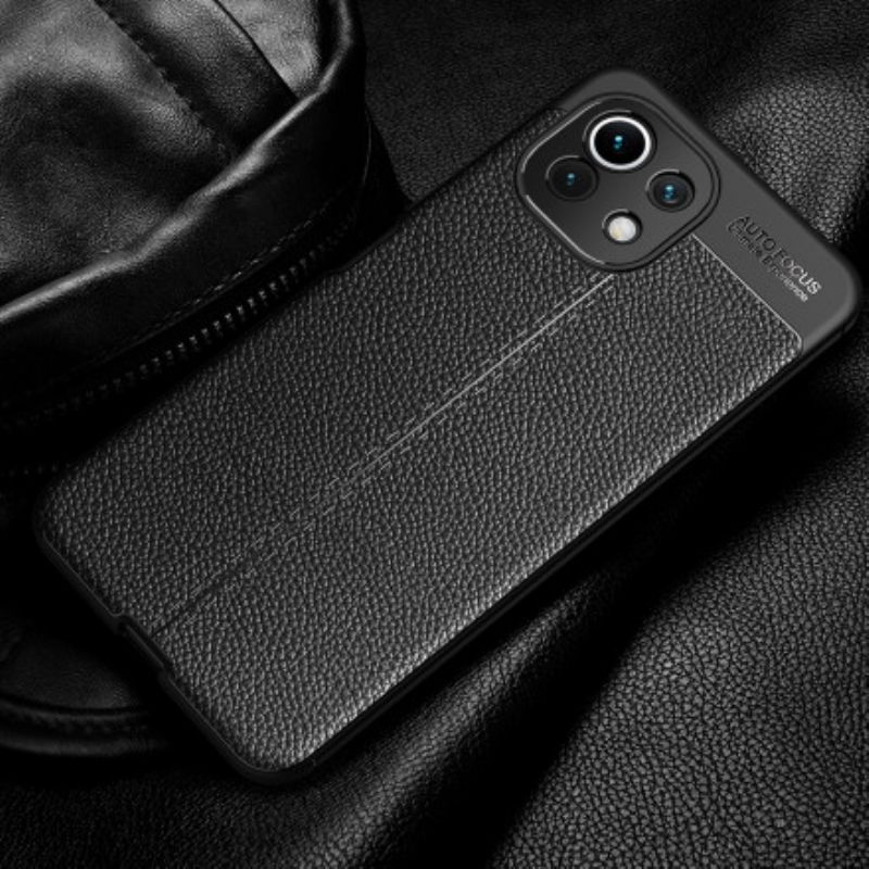 Deksel Til Xiaomi Mi 11 Lite 5g Ne / Mi 11 Lite 4g / 5g Double Line Litchi Leather Effect