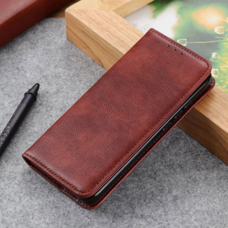 Folio Deksel Xiaomi Mi 11 Lite 5g Ne / Mi 11 Lite 4g / 5g Elegance Split Litchi Leather