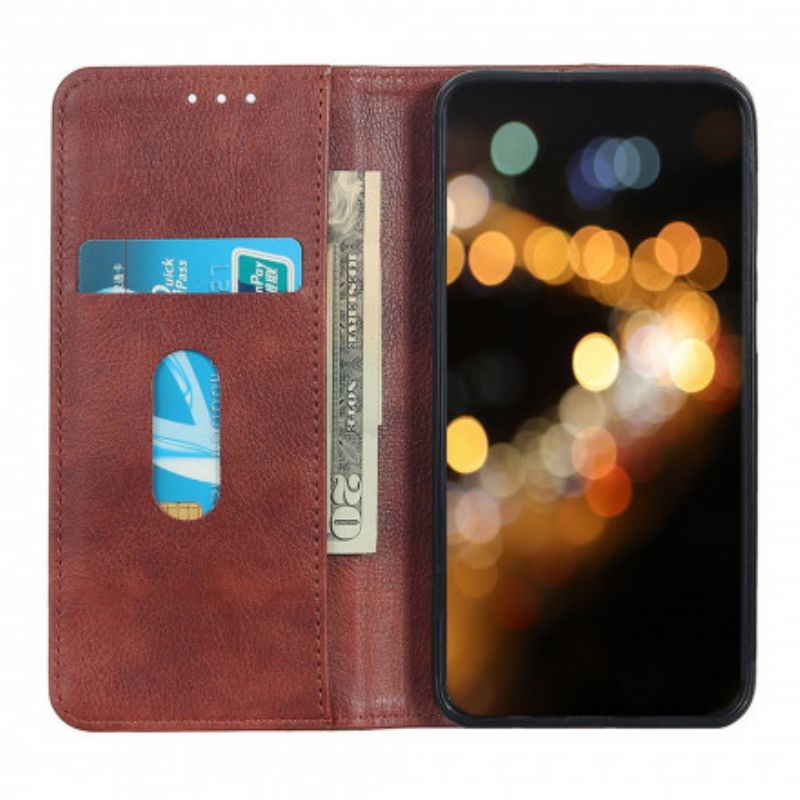 Folio Deksel Xiaomi Mi 11 Lite 5g Ne / Mi 11 Lite 4g / 5g Elegance Split Litchi Leather