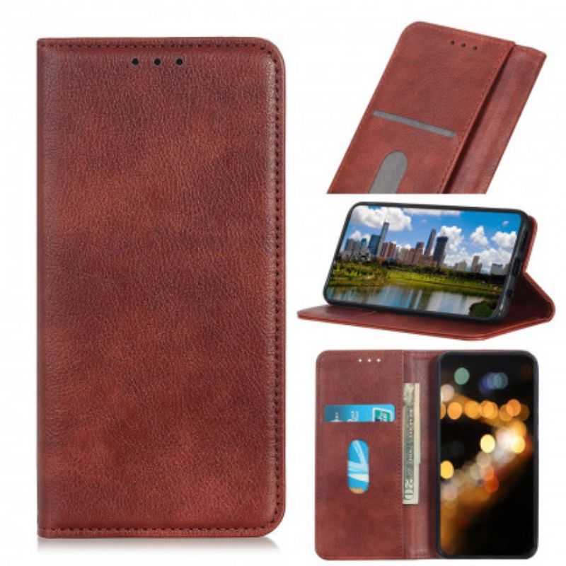 Folio Deksel Xiaomi Mi 11 Lite 5g Ne / Mi 11 Lite 4g / 5g Elegance Split Litchi Leather